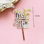 Cake topper Best Mom Ever couleur Or