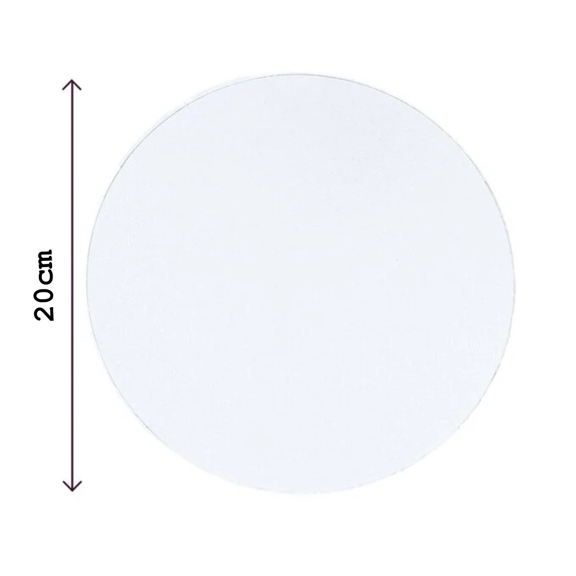 de467ea8-6798-4148-bdc9-0bfdb591f8bf Cake drum diamètre 20cm épaisseur 1.2cm Couleur Blanche – Image 1