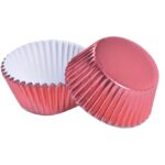 Lot de 100 caissettes couleur métallisée /Rouge