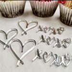 Lot de Cake Charms Thème Love couleur Argenté – Image 2