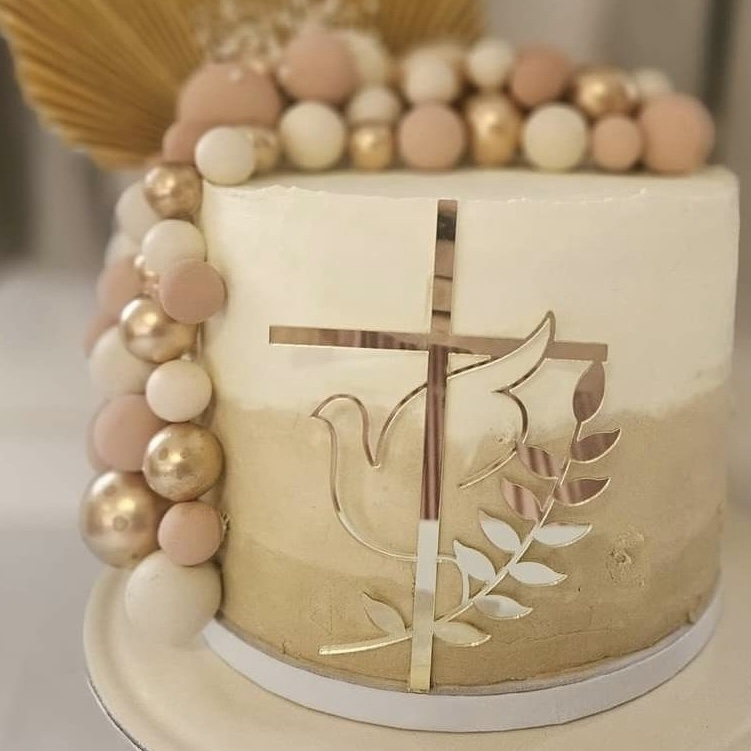 img_4976 Cake topper Croix et Colombe couleur Or – Image 1