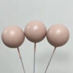 Lot de 20 Ball cake toppers/Rose nude
