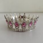 Couronne pour cake Couleur argentée Rose Clair