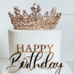Couronne pour cake Queen Couleur Or et Argenté