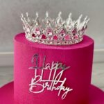 Couronne pour cake Couleur argentée Rose Clair – Image 2