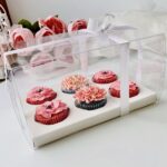 Lot de 5 Boîtes à 6 cupcakes couvercle transparent sans ruban