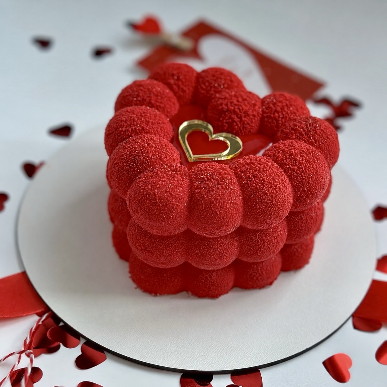 877bef34-3934-4e0d-9b71-7feeb3d002ba Moule silicone pour bento cake en forme coeur bulles 12x7cm – Image 1