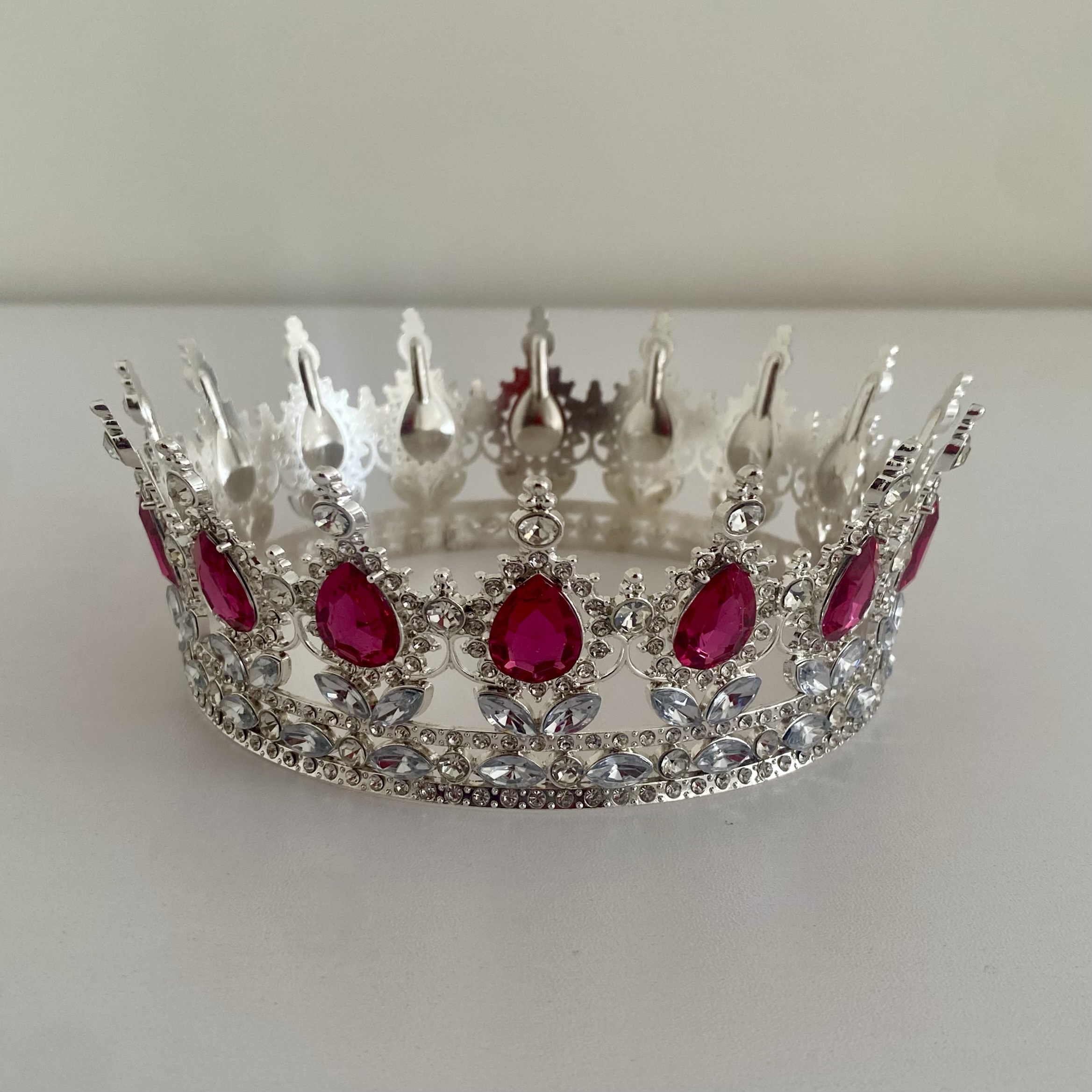 img_7202 Couronne pour cake Couleur Rose - Argentée – Image 1