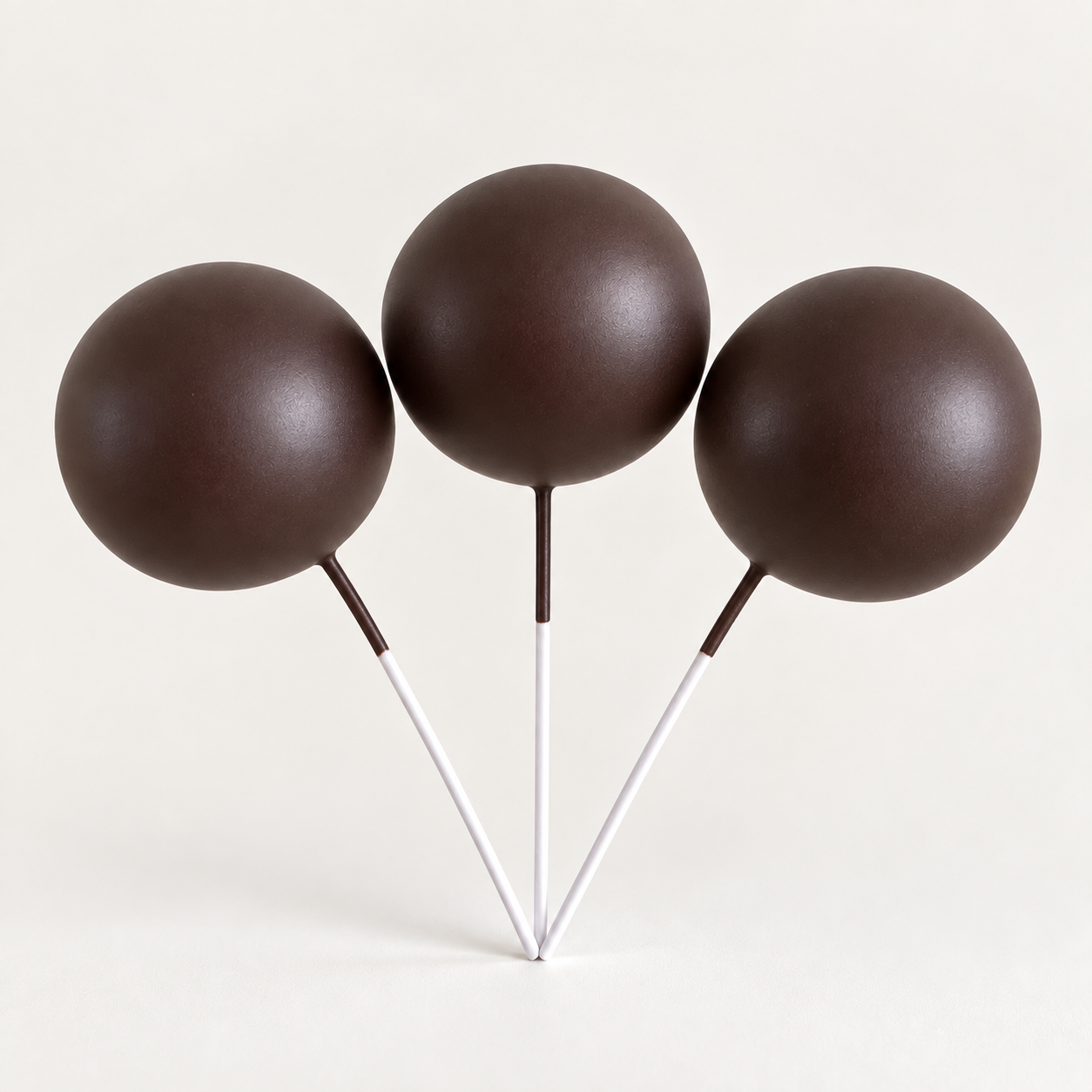 7c0c8255-7726-4bb0-909d-fe270f0a6cfa Lot de 10 Ball cake toppers/ Marron Espresso – Image 1